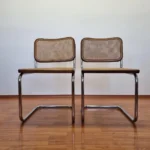 Pair Of Mid Century Modern Marcel Breuer Cesca Chairs, Italy, 80s