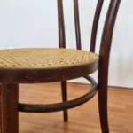 Pair Of Thonet Style Dining Chairs, Cane Dining Chairs, Italy 60s