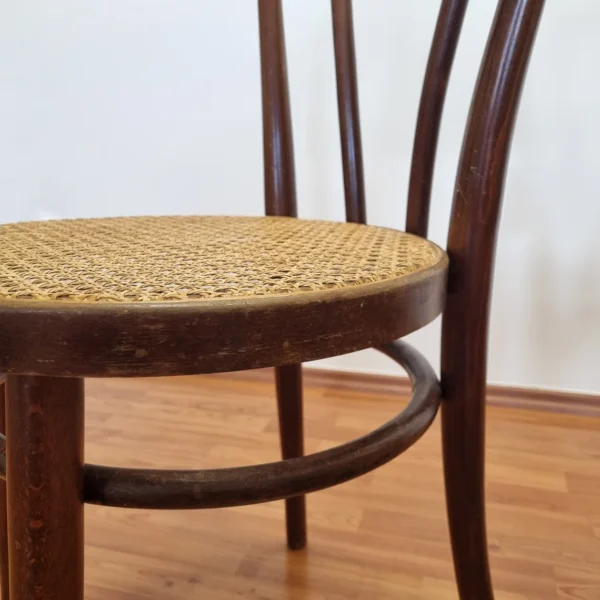 Pair Of Thonet Style Dining Chairs, Cane Dining Chairs, Italy 60s