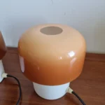 Pair Of Space Age Night Lights, Mushroom Table Lamps, H. Guzzini for Meblo, Yugoslavia 70s