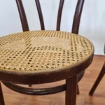 Pair Of Thonet Style Dining Chairs, Cane Dining Chairs, Italy 60s