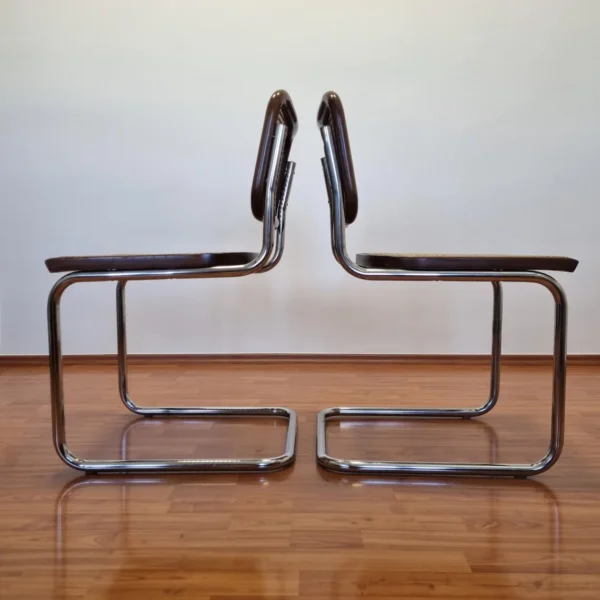 Pair Of Mid Century Modern Marcel Breuer Cesca Chairs, Italy, 80s