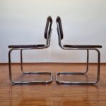 Set of 6 Mid Century Modern Marcel Breuer Cesca Chairs, Italy 80s
