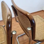 Pair Of Mid Century Modern Marcel Breuer Cesca Chairs, Italy, 80s