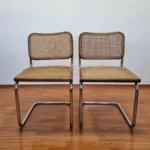 Pair Of Mid Century Modern Marcel Breuer Cesca Chairs, Italy, 80s