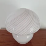 Mid Century Large Murano Glass Mushroom Table Lamp, Italy 70s