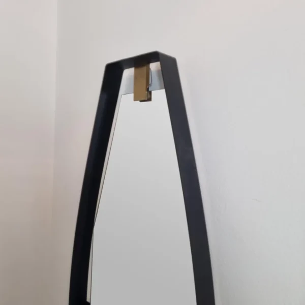 Mid Century Modern Metall And Brass Mirror By Santambrogio & De Berti, Italy 50s