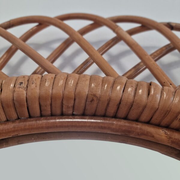 Vintage Bamboo Mirror by Franco Albini for Bonacina, Italy 60s