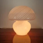 Mid Century Large Murano Glass Mushroom Table Lamp, Italy 70s