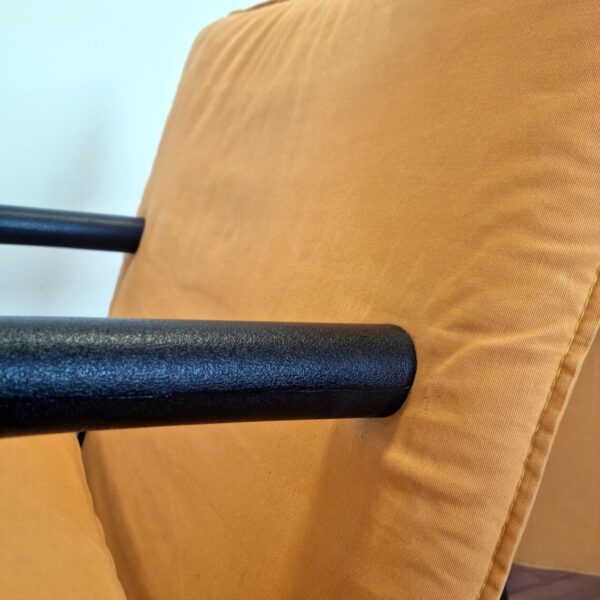 Pair Of Yellow T-Line Armchairs By Burkhard Voghterr For Arflex, 80s