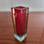 Set of 2 Murano Sommerso Glass Vases by Flavio Poli for Alessandro Mandruzzato, Italy 70s