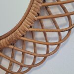 Vintage Bamboo Mirror by Franco Albini for Bonacina, Italy 60s