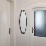 Mid Century Modern Metall And Brass Mirror By Santambrogio & De Berti, Italy 50s