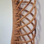 Vintage Bamboo Mirror by Franco Albini for Bonacina, Italy 60s