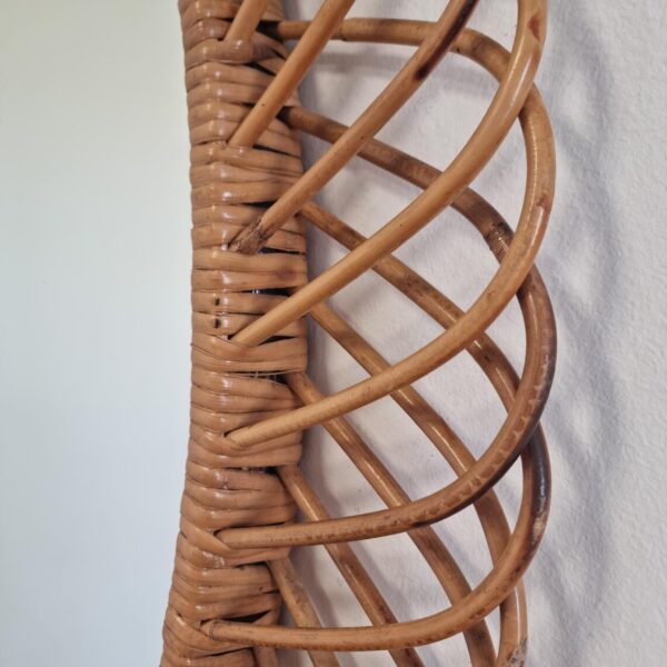 Vintage Bamboo Mirror by Franco Albini for Bonacina, Italy 60s