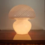 Mid Century Large Murano Glass Mushroom Table Lamp, Italy 70s