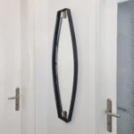 Mid Century Modern Metall And Brass Mirror By Santambrogio & De Berti, Italy 50s