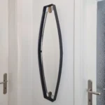 Mid Century Modern Metall And Brass Mirror By Santambrogio & De Berti, Italy 50s