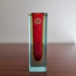 Set of 2 Murano Sommerso Glass Vases by Flavio Poli for Alessandro Mandruzzato, Italy 70s