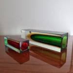 Set of 2 Murano Sommerso Glass Vases by Flavio Poli for Alessandro Mandruzzato, Italy 70s