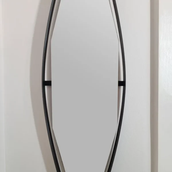 Mid Century Modern Metall And Brass Mirror By Santambrogio & De Berti, Italy 50s