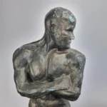 Mid Century Paper Mache Men Torso Sculpture, France 60s