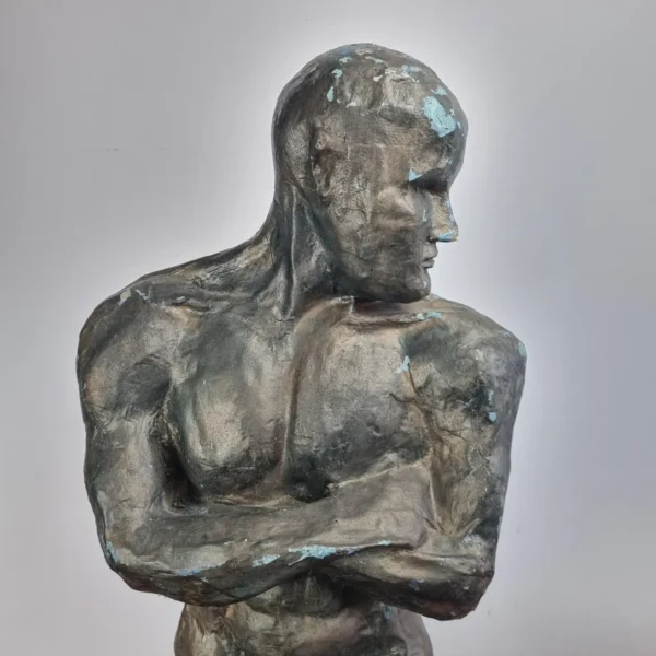 Mid Century Paper Mache Men Torso Sculpture, France 60s