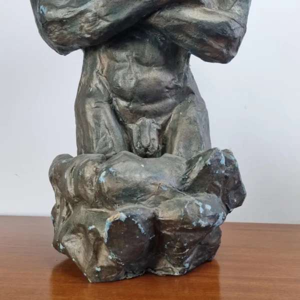 Mid Century Paper Mache Men Torso Sculpture, France 60s