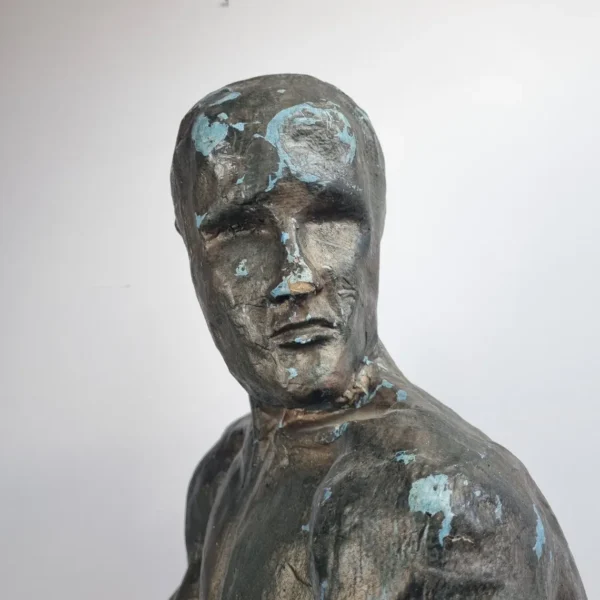 Mid Century Paper Mache Men Torso Sculpture, France 60s