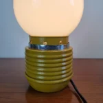 Vintage Yellow Night Lamps, Space Age Table Lamps, Italy 70s