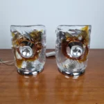 Pair Of Mid Century Modern Murano Glass Table Lamps, Italy 70s