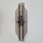 Mid Century Crystal Wall Sconces, Fontana Arte Style, Italy, 70s